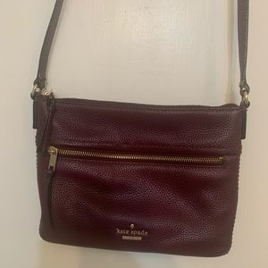 Kate Spade Crossbody Bag Purse Plum Wine Color